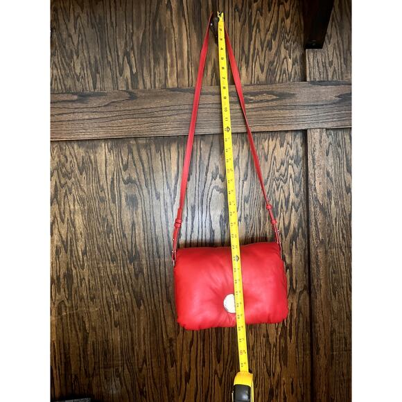 Vince Camuto Genuine Smooth Lamb Leather Bag/Purse Fire Red - Picture 10 of 12